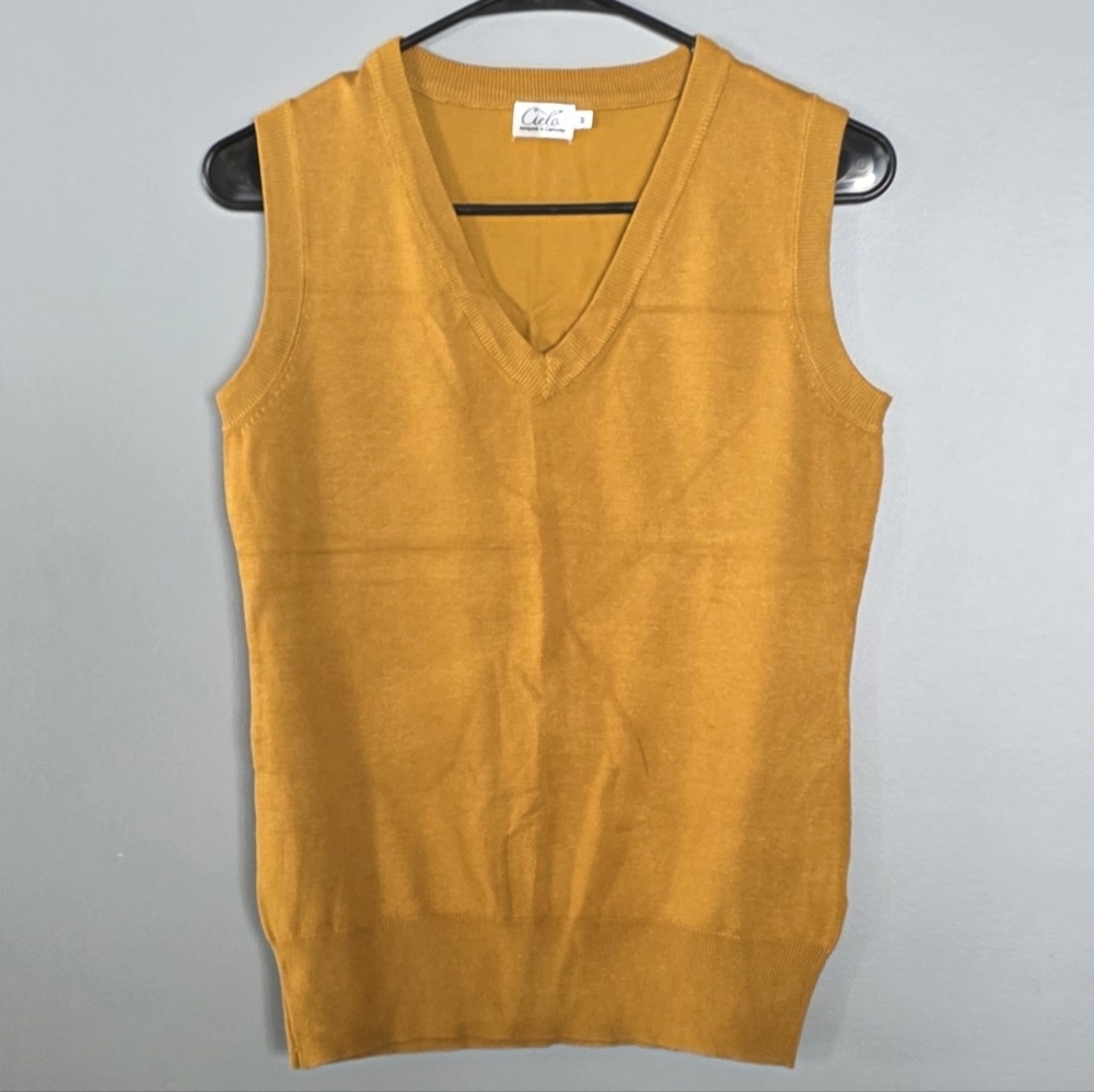 Cielo Mustard Yellow Knit Top